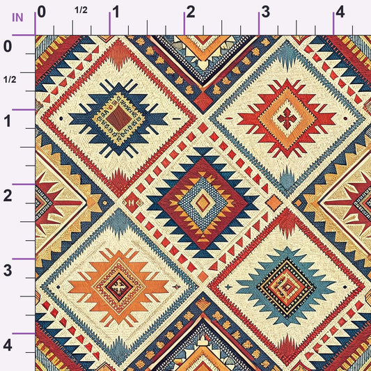 Anatolian Diamonds Pattern 4 Minky Fabric