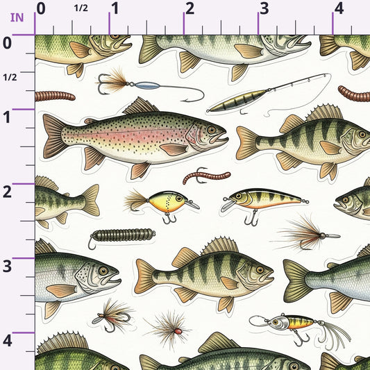 Angler's Vintage Almanac Pattern 20 Minky Fabric