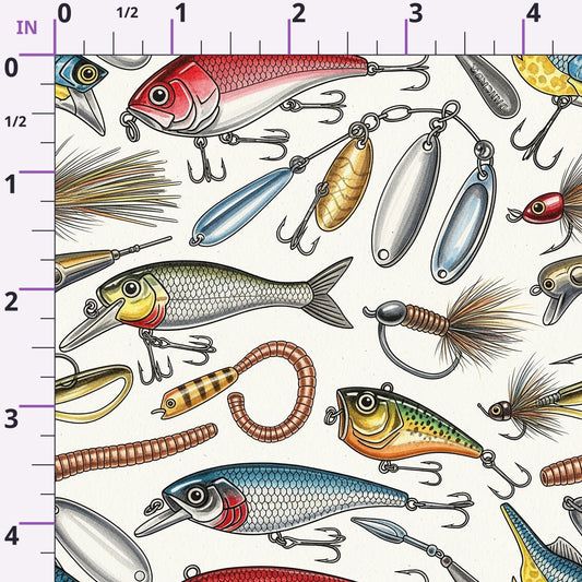 Angler's Vintage Almanac Pattern 6 Minky Fabric