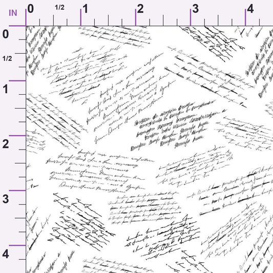Antique Script Pattern 5 Minky Fabric
