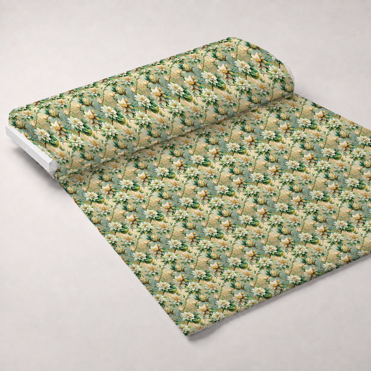 Art Nouveau Gardenias Pattern 1 Minky Fabric