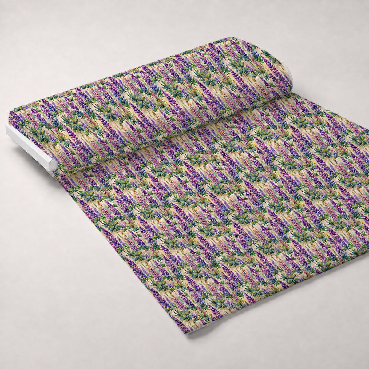 Art Nouveau Lupine Flowers Pattern 1 Minky Fabric