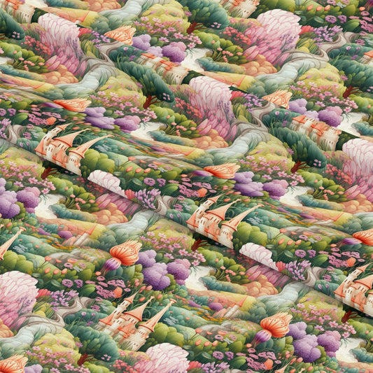 Fairy Garden Pattern 4 Quilting Cotton Fabric