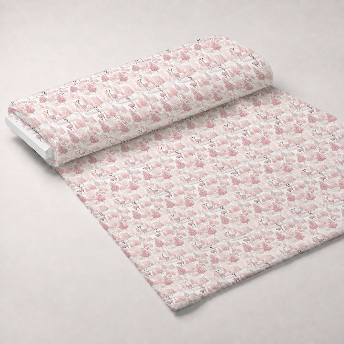 Blush Snowfall Pattern 17 Minky Fabric