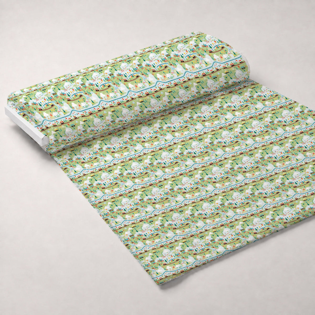 Choo Choo Village Pattern 19 Minky Fabric