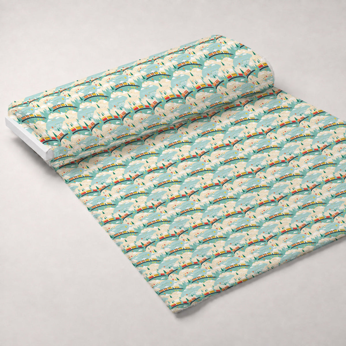 Choo Choo Village Pattern 20 Minky Fabric