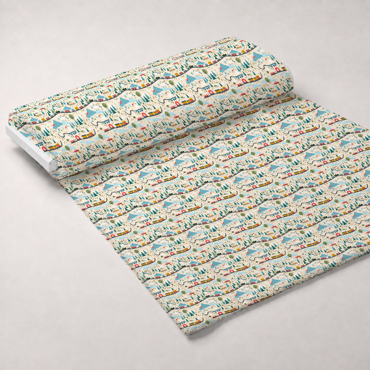 Choo Choo Village Pattern 25 Minky Fabric