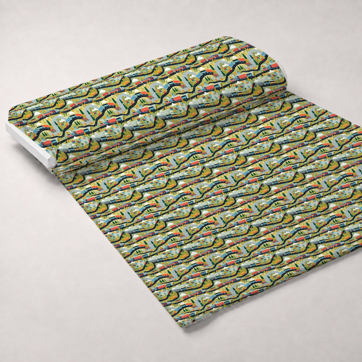 Choo Choo Village Pattern 8 Minky Fabric