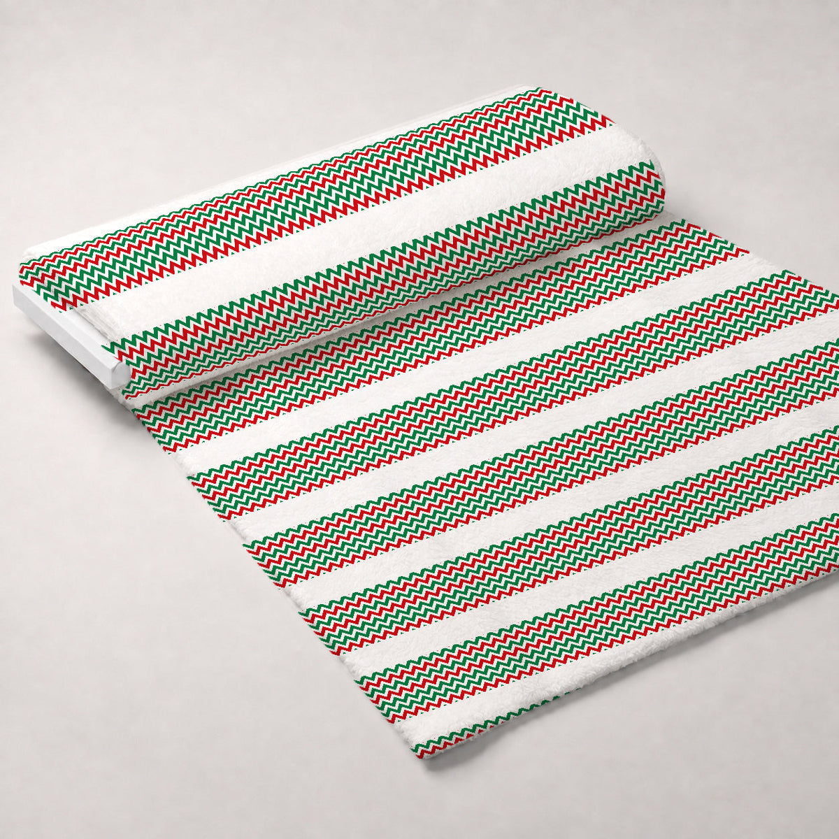 Christmas Chevron Pattern Minky Fabric