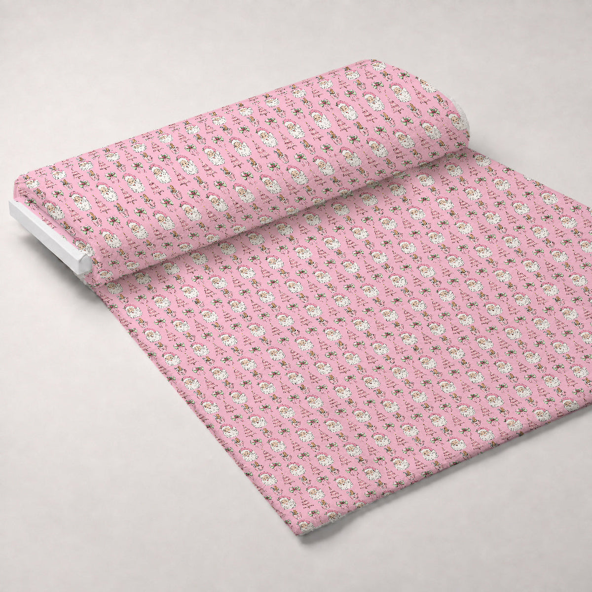 Coquette Christmas Santa Minky Fabric