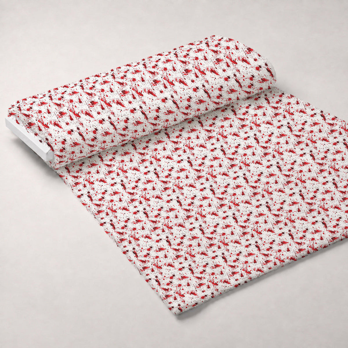 Crimson Splatter Pattern 15 Minky Fabric