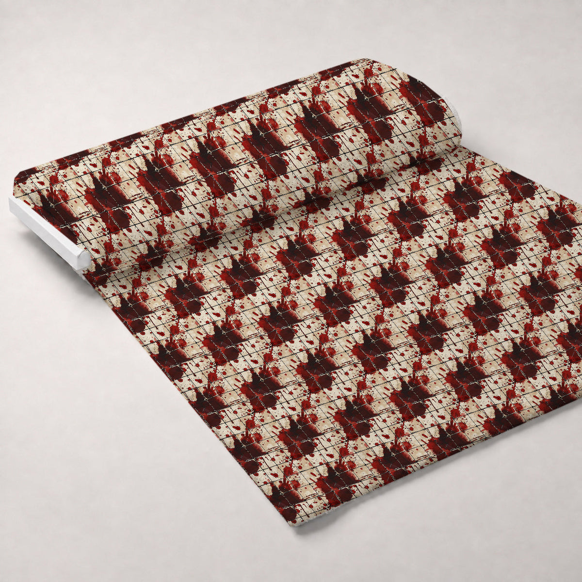 Crimson Splatter Pattern 17 Minky Fabric