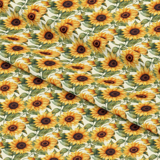 Sunflower and Butterfly Pattern 17 Quilting Cotton Fabric