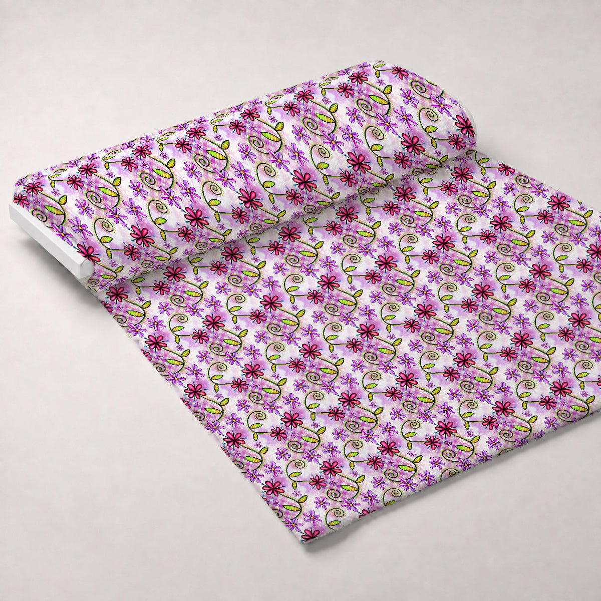 Doodle Blooms Pattern 4 Minky Fabric