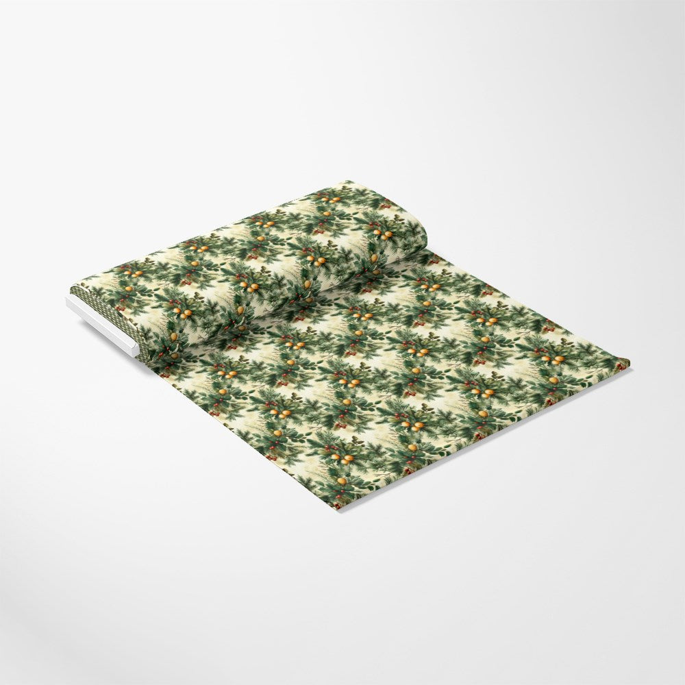 Winter Greenery Pattern 10 Quilting Cotton Fabric