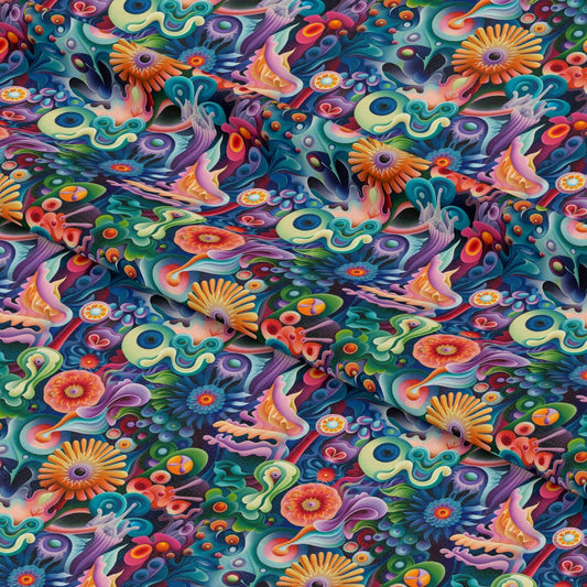 Psychedelic Painting Pattern 10 Quilting Cotton Fabric