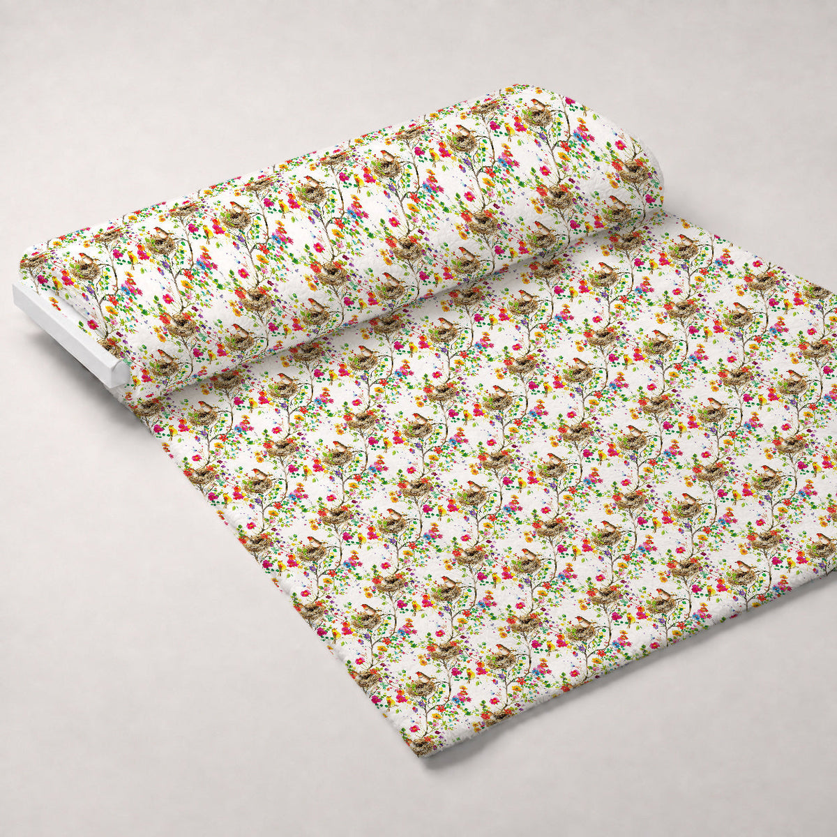 Feathered Blooms Pattern 2 Minky Fabric