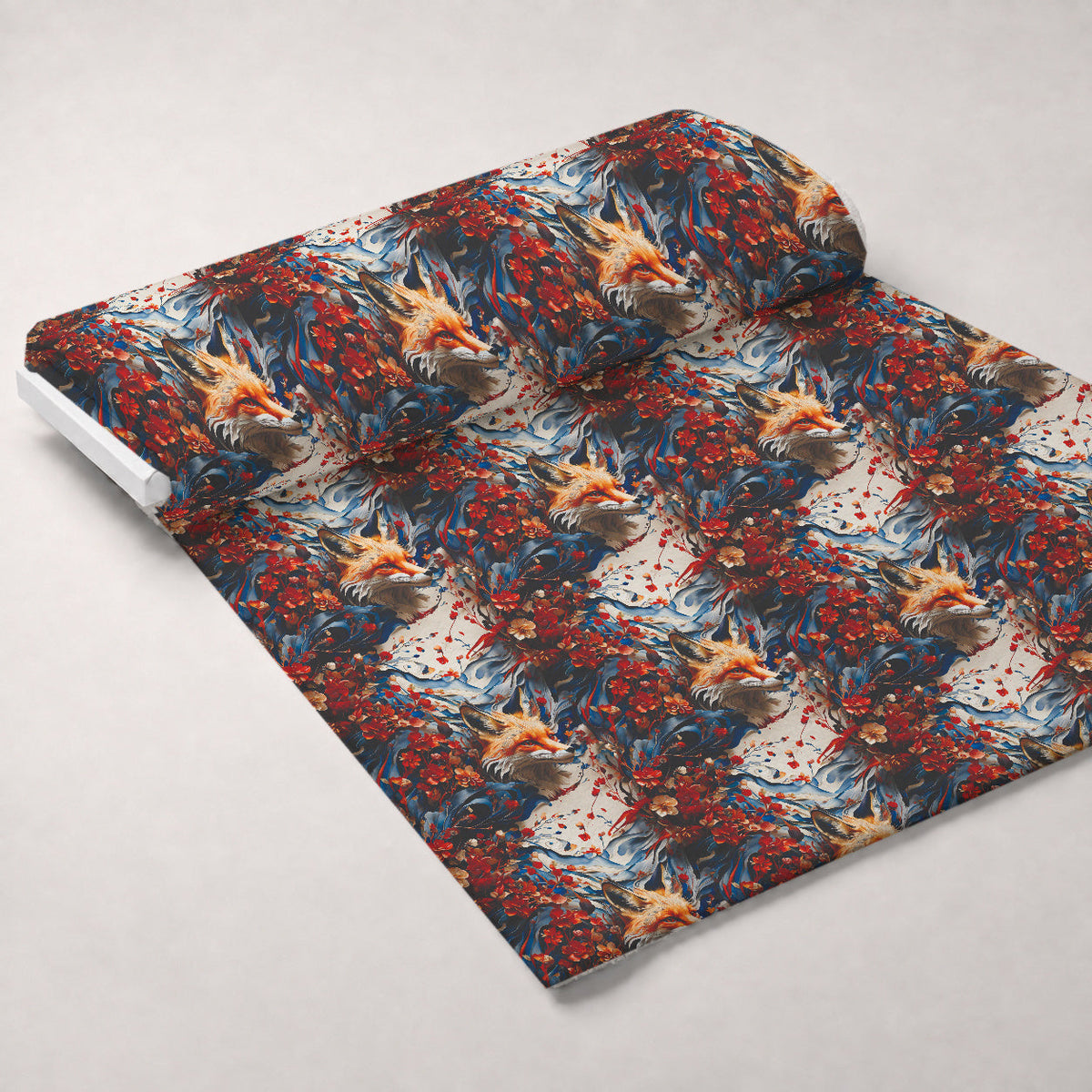 Fox and Flowers Pattern 13 Minky Fabric