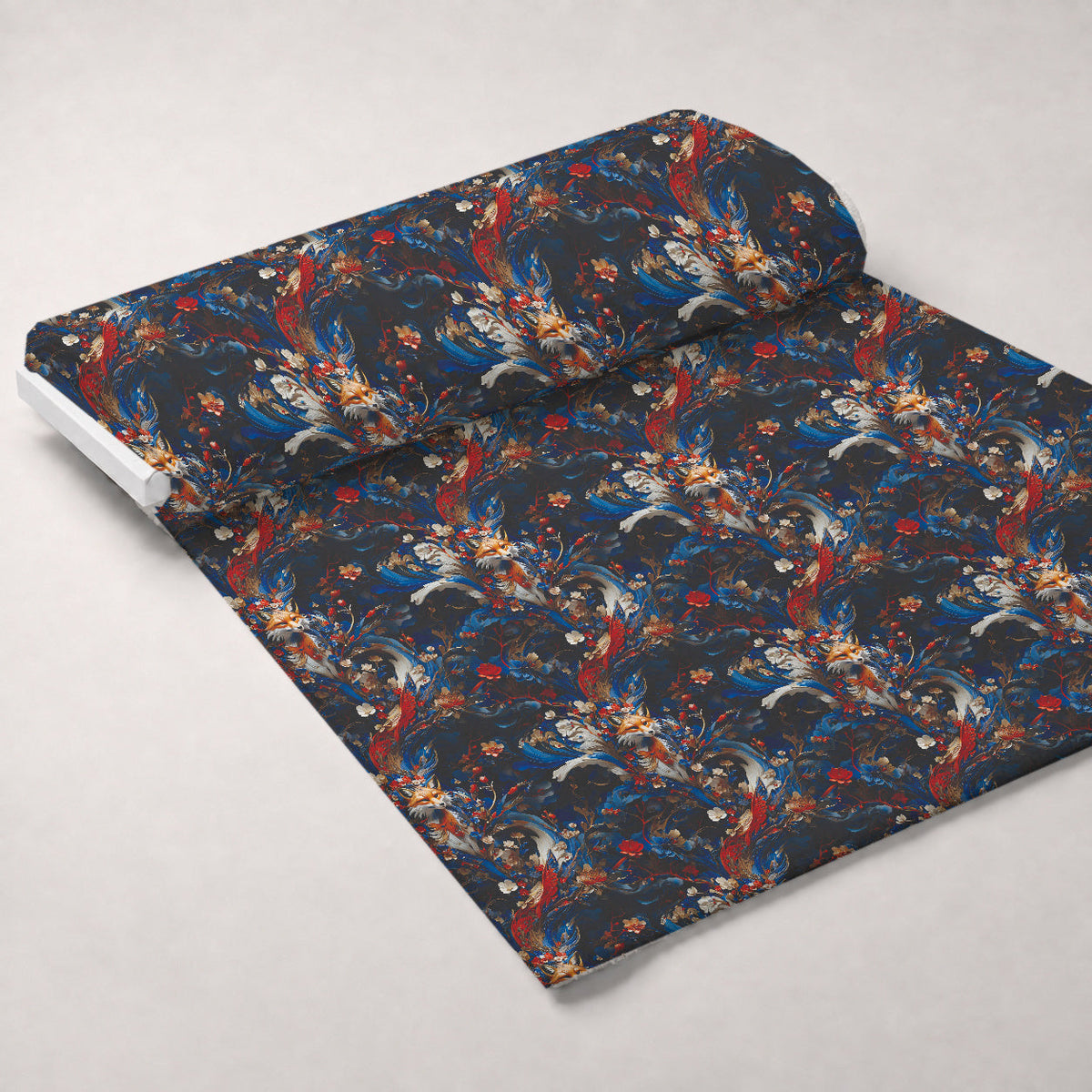 Fox and Flowers Pattern 2 Minky Fabric