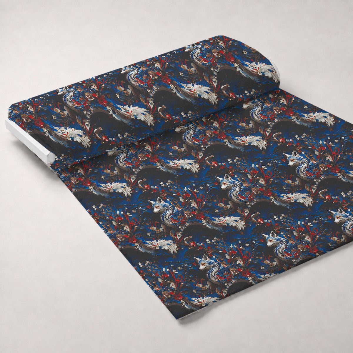 Fox and Flowers Pattern 6 Minky Fabric