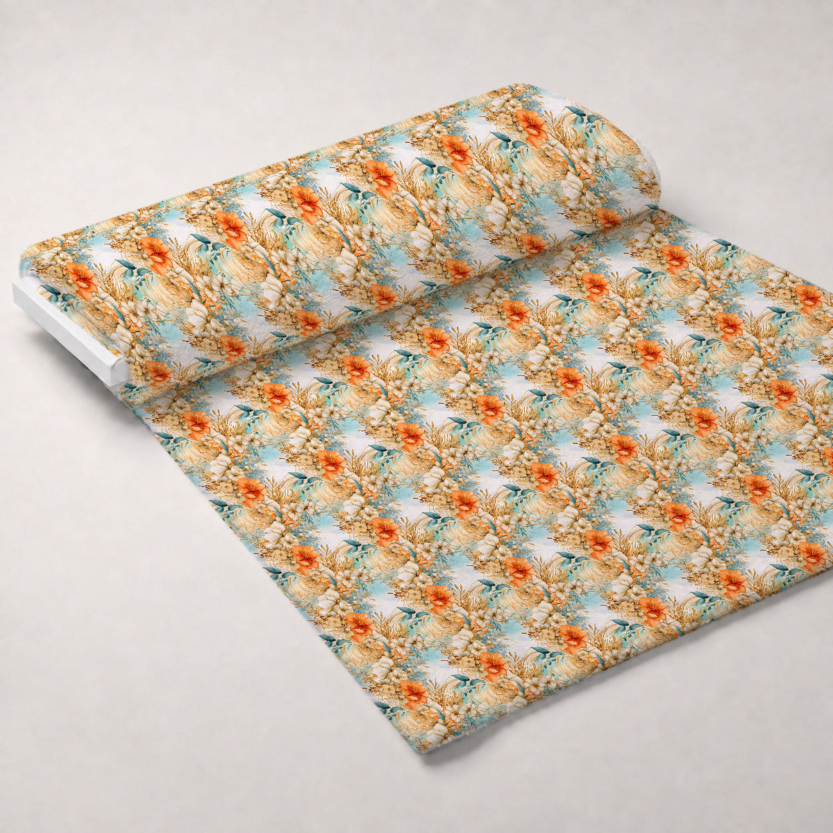 Gilded Coastal Blooms Pattern 18 Minky Fabric