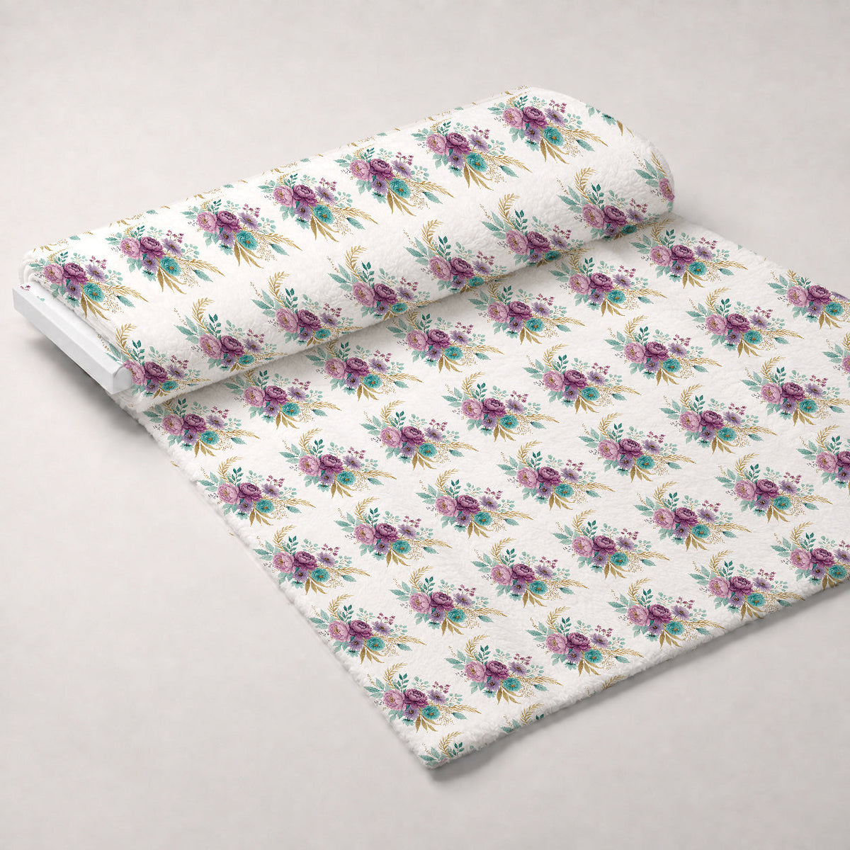 Gilded Fuchsia Garden Pattern 12 Minky Fabric