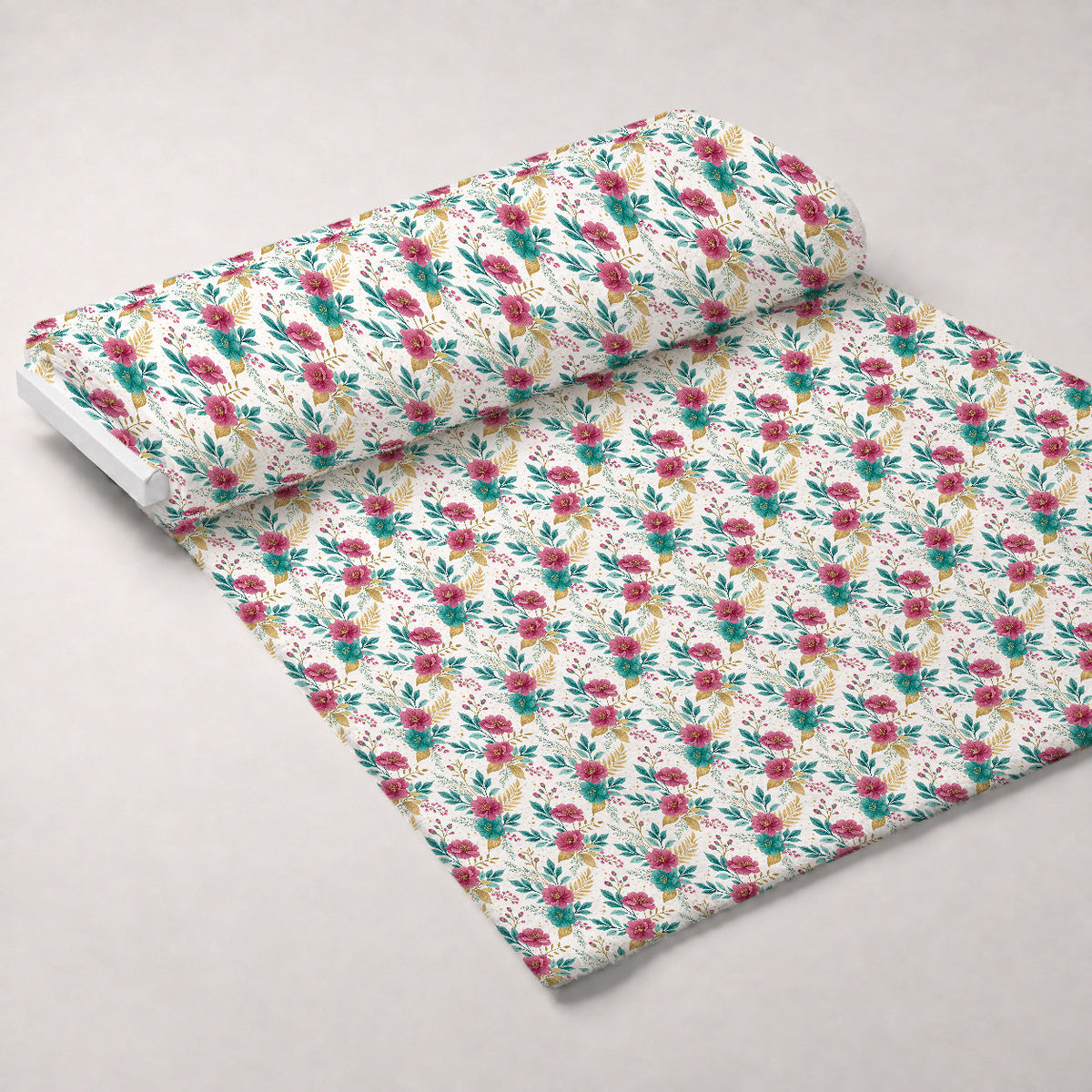 Gilded Fuchsia Garden Pattern 25 Minky Fabric