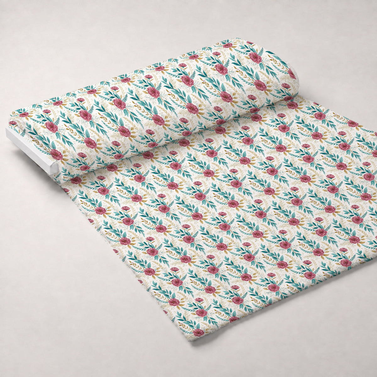Gilded Fuchsia Garden Pattern 8 Minky Fabric