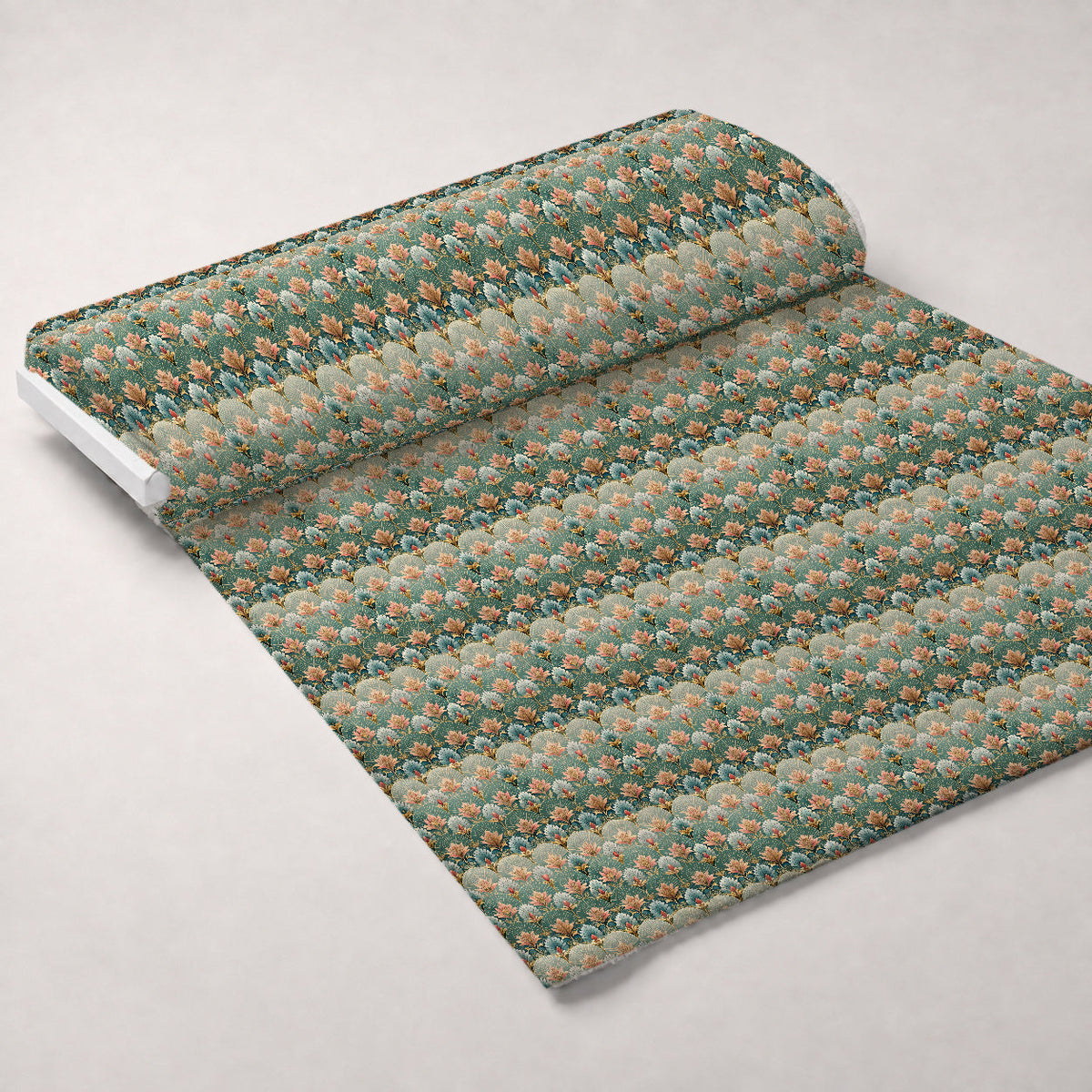 Gilded Jade Blooms Pattern 17 Minky Fabric