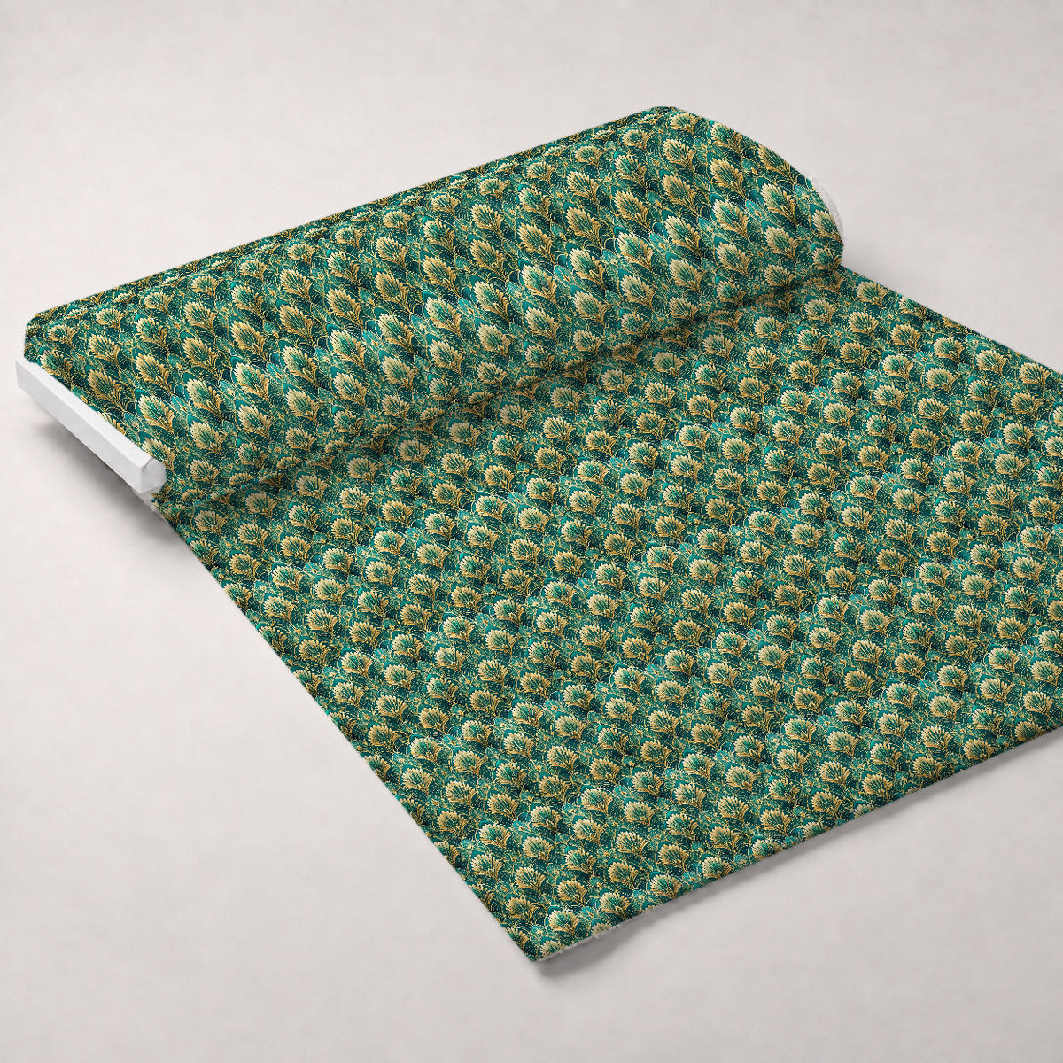 Gilded Jade Blooms Pattern 18 Minky Fabric