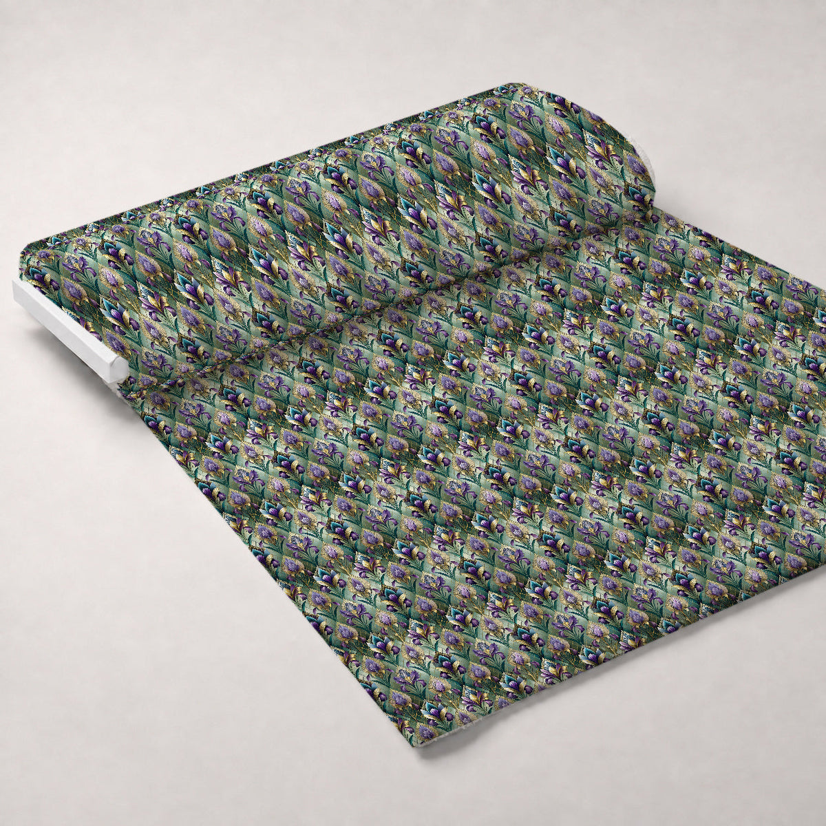 Gilded Jade Blooms Pattern 26 Minky Fabric
