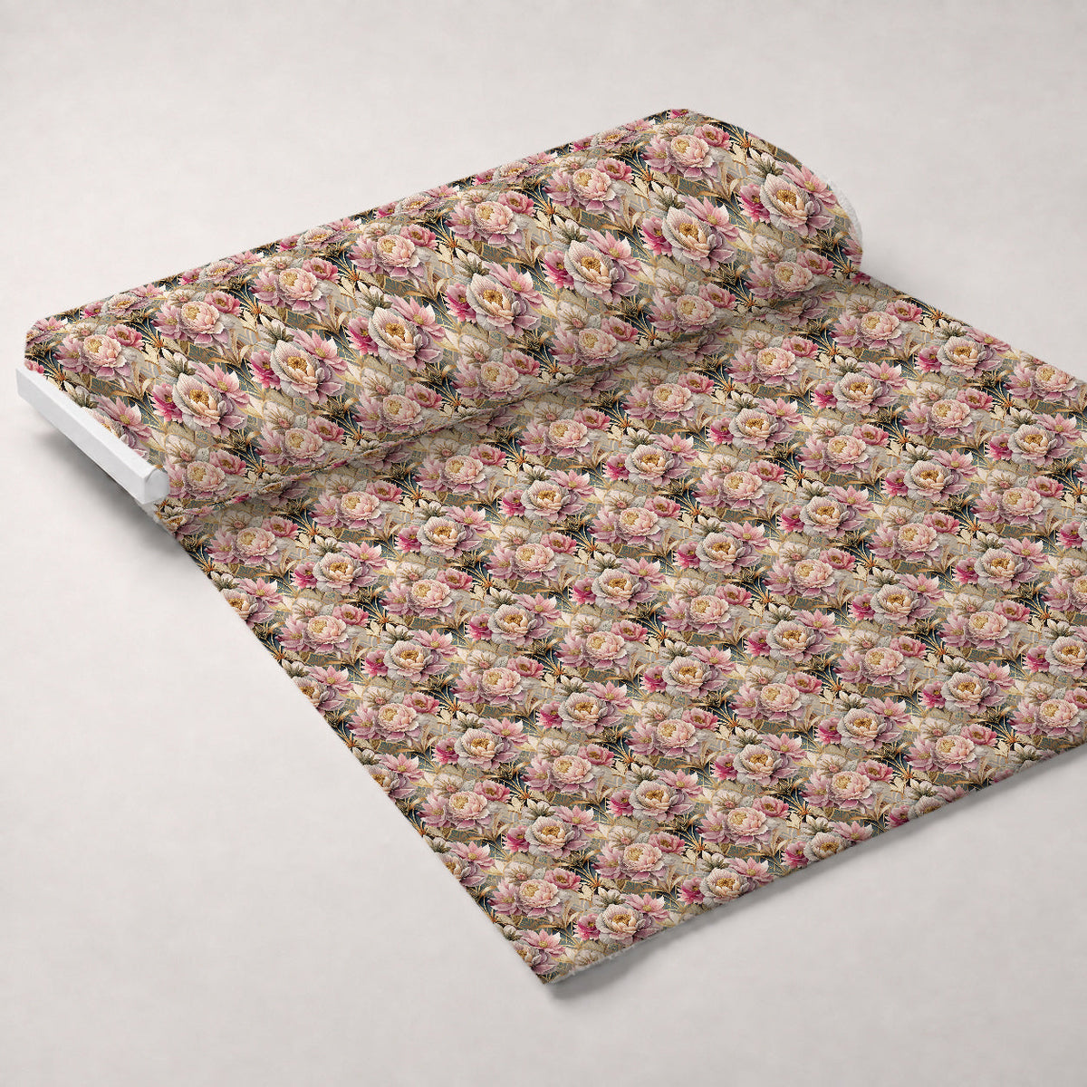 Gilded Jade Blooms Pattern 49 Minky Fabric