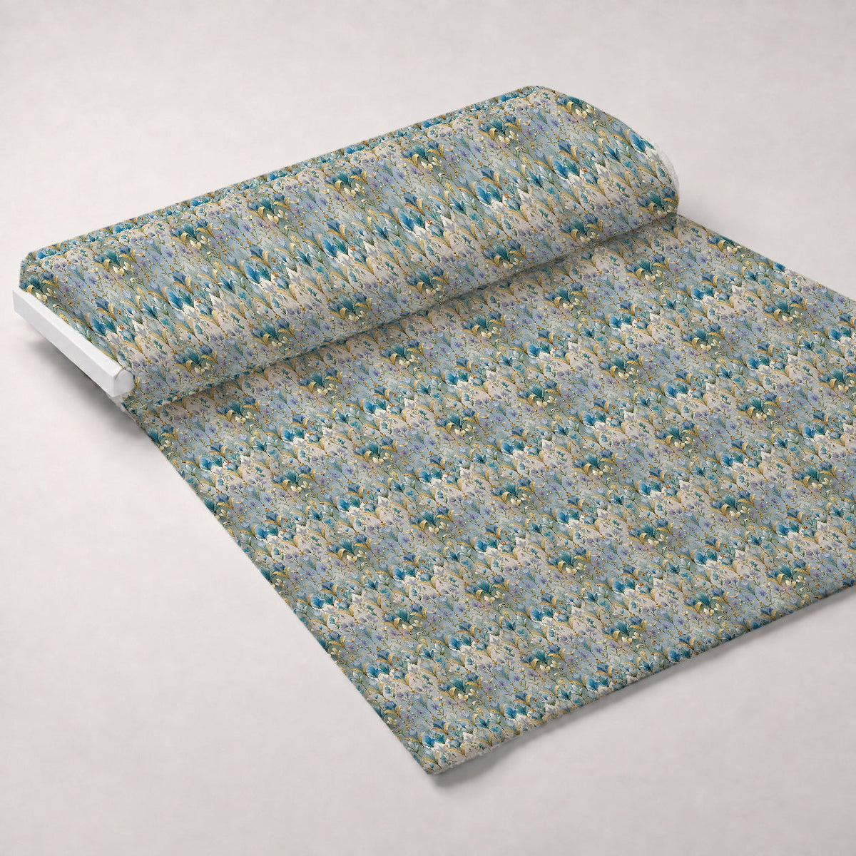 Gilded Jade Blooms Pattern 72 Minky Fabric