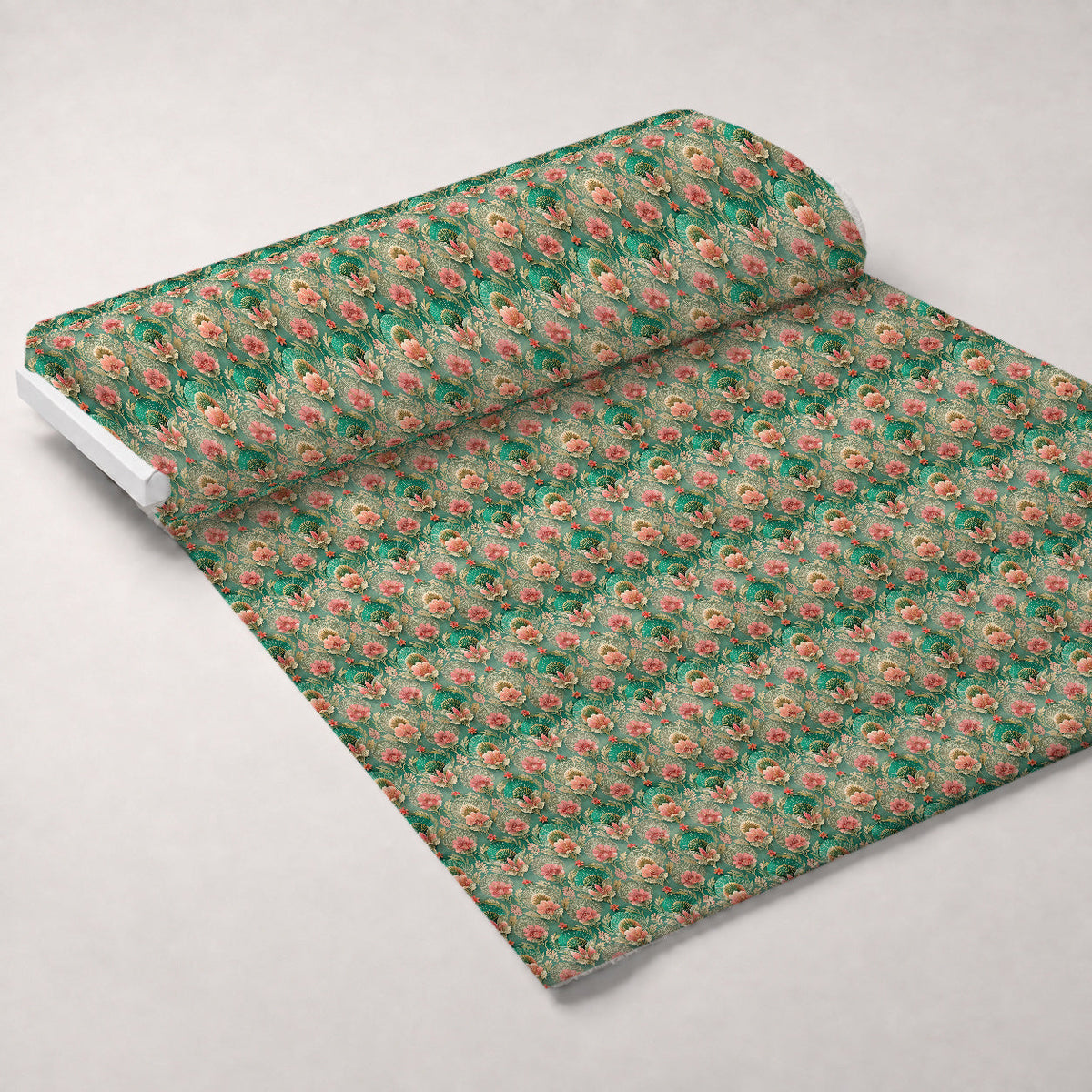 Gilded Jade Blooms Pattern 81 Minky Fabric