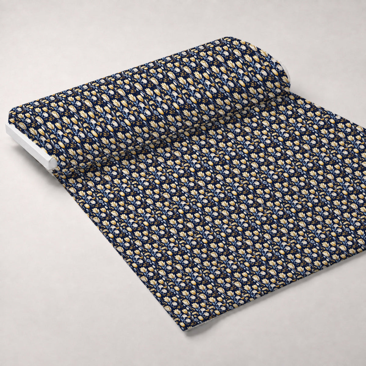 Gilded Midnight Tulips Pattern 1 Minky Fabric