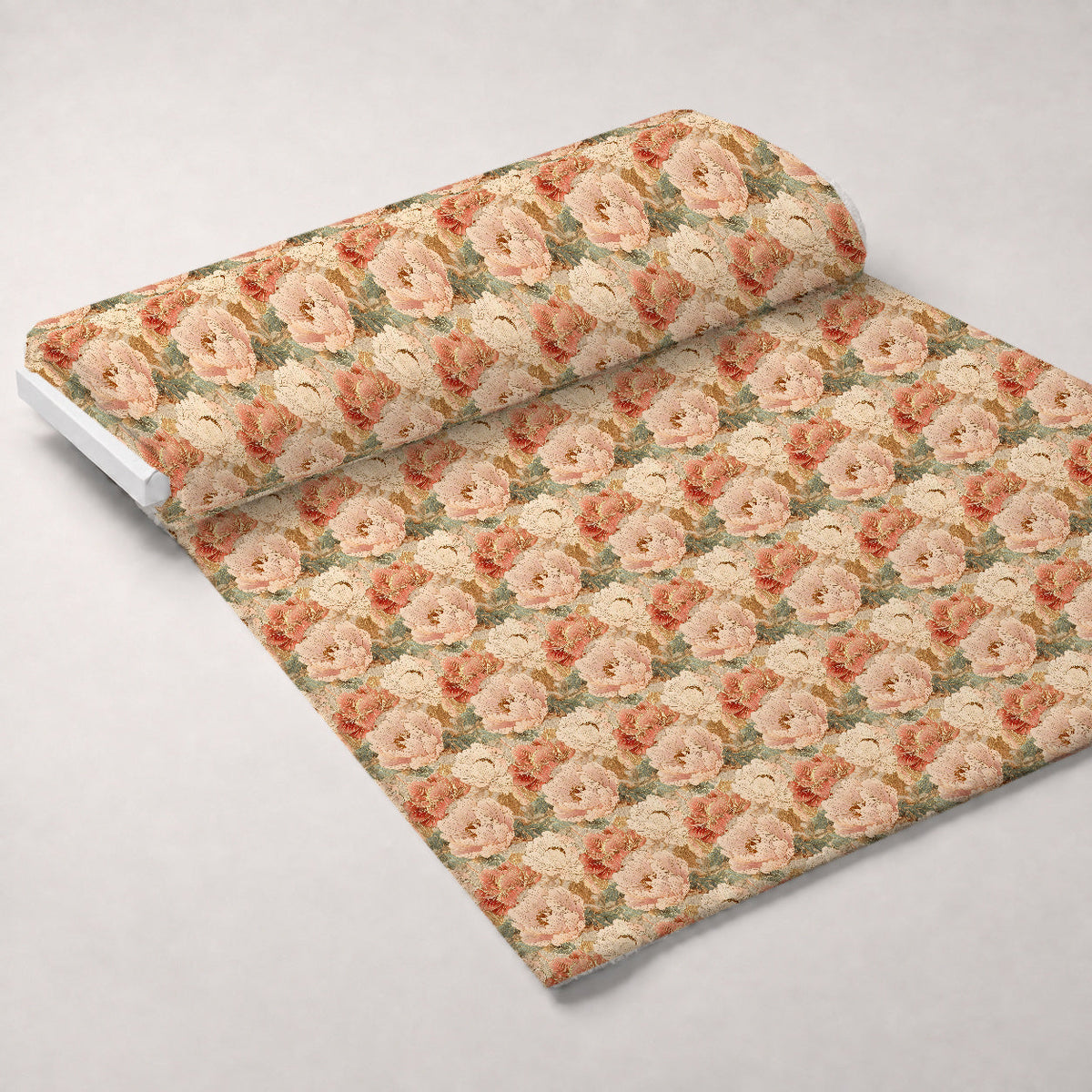 Gilded Peonies Pattern 9 Minky Fabric