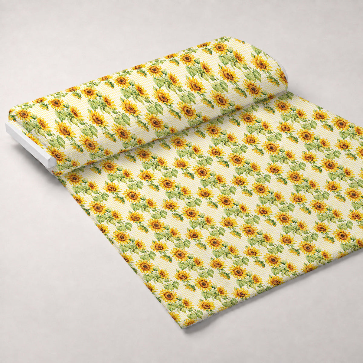 Golden Gingham Pattern 12 Minky Fabric