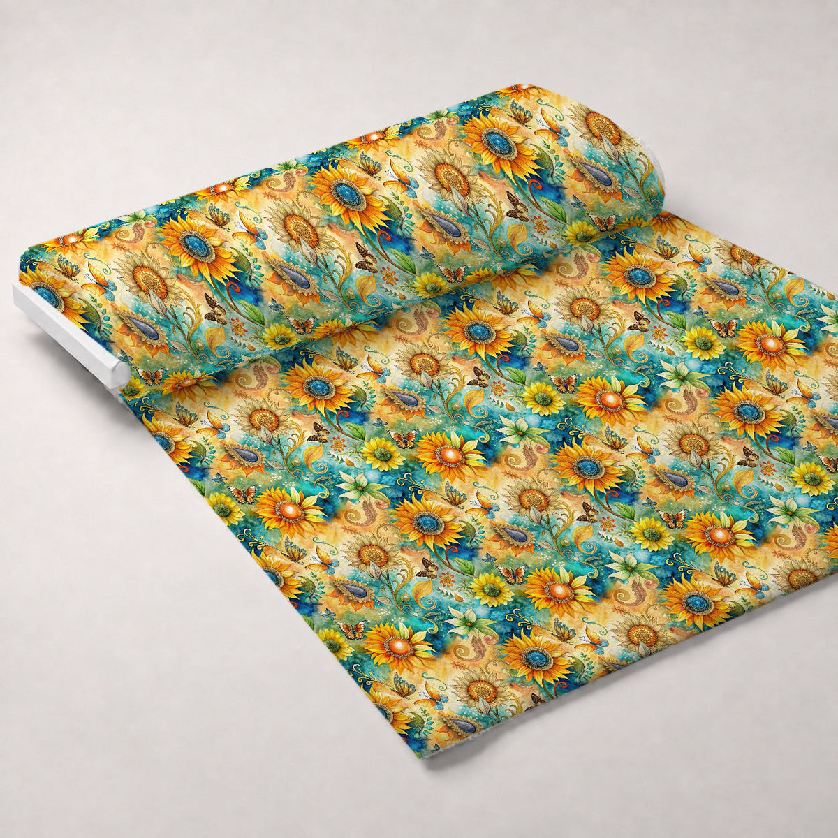 Golden Paisley Garden Pattern 11 Minky Fabric