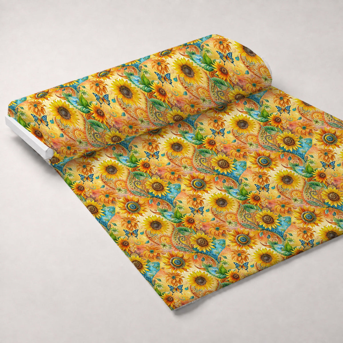 Golden Paisley Garden Pattern 3 Minky Fabric