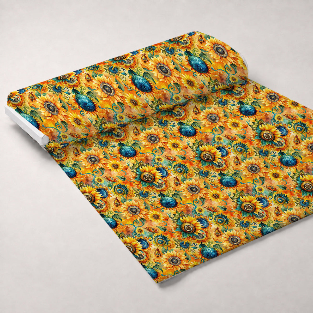 Golden Paisley Garden Pattern 5 Minky Fabric
