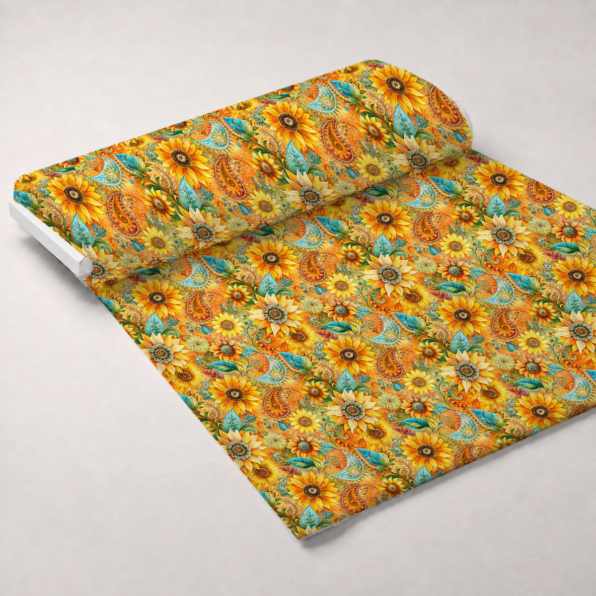 Golden Paisley Garden Pattern 8 Minky Fabric