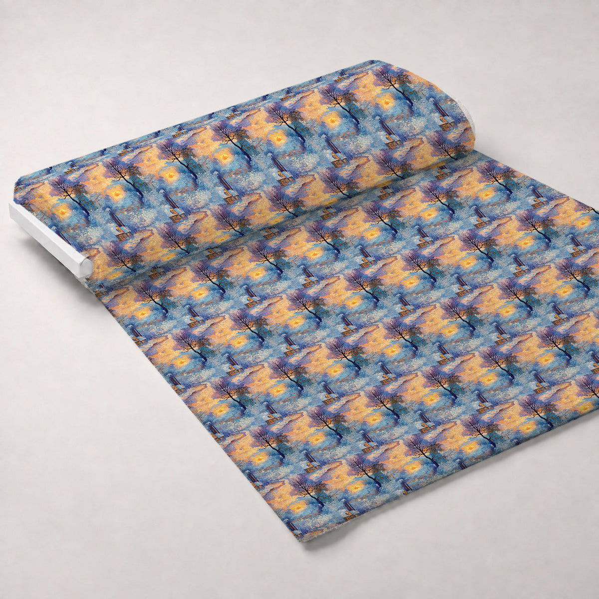 Golden Snowfall Pattern 21 Minky Fabric
