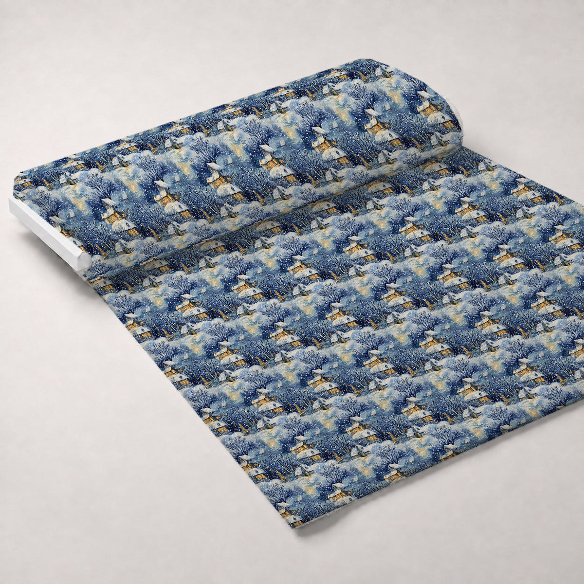Golden Snowfall Pattern 22 Minky Fabric