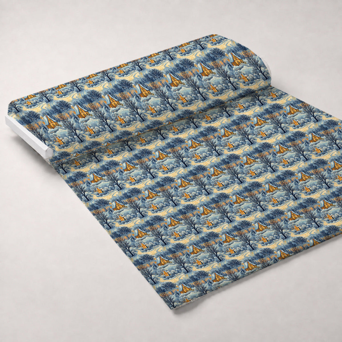 Golden Snowfall Pattern 29 Minky Fabric