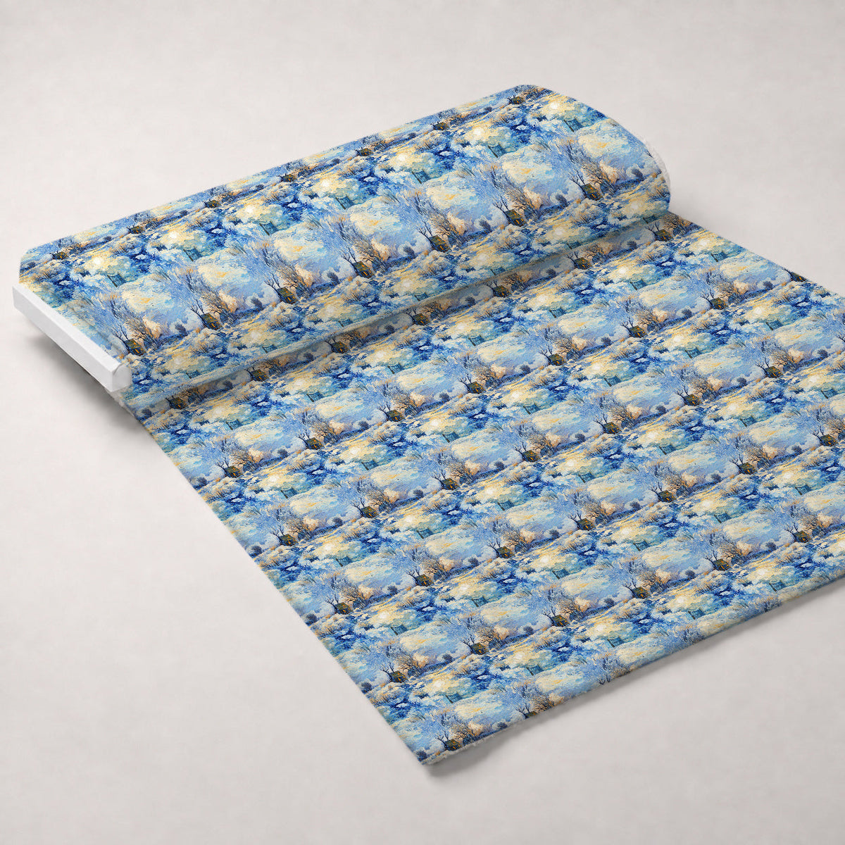 Golden Snowfall Pattern 7 Minky Fabric