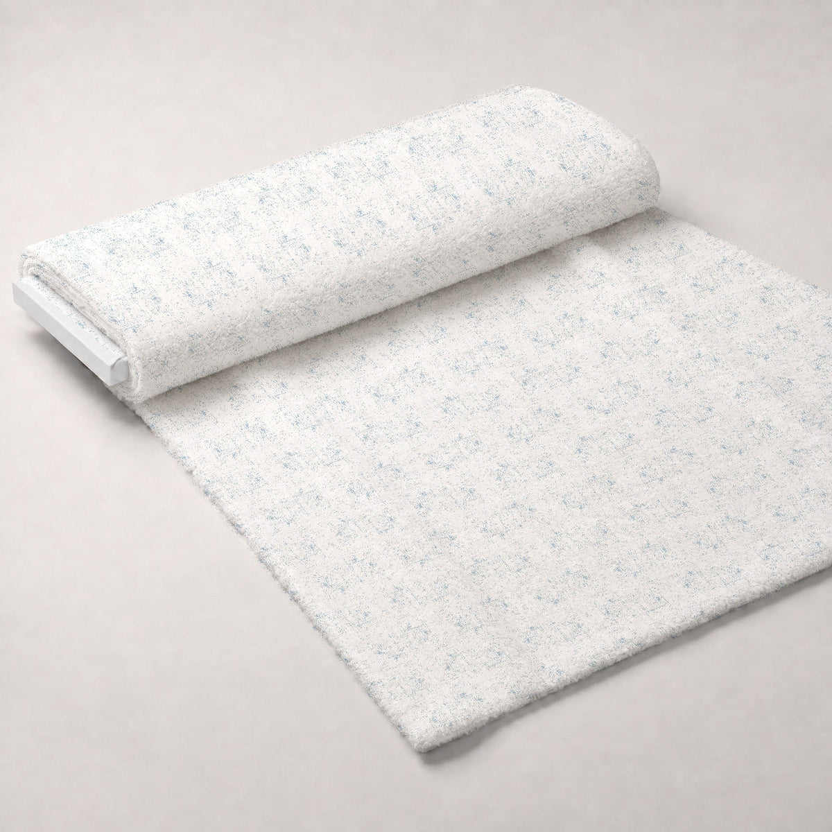 Grunge Spindle on White Minky Fabric