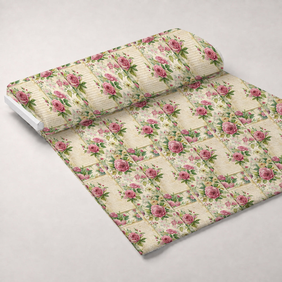 Heirloom Rose Letters Pattern 11 Minky Fabric