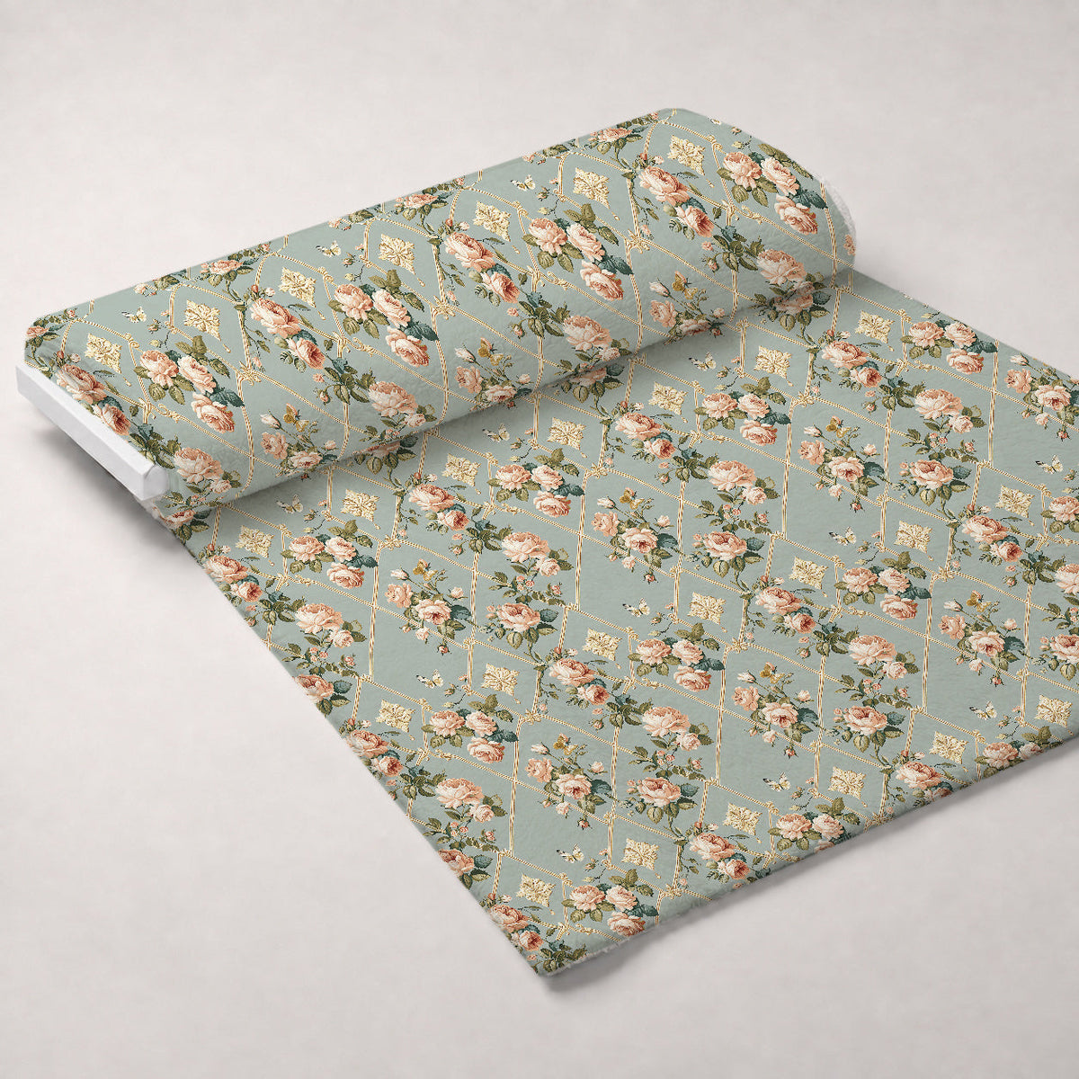 Heirloom Trellis Blooms Pattern 4 Minky Fabric