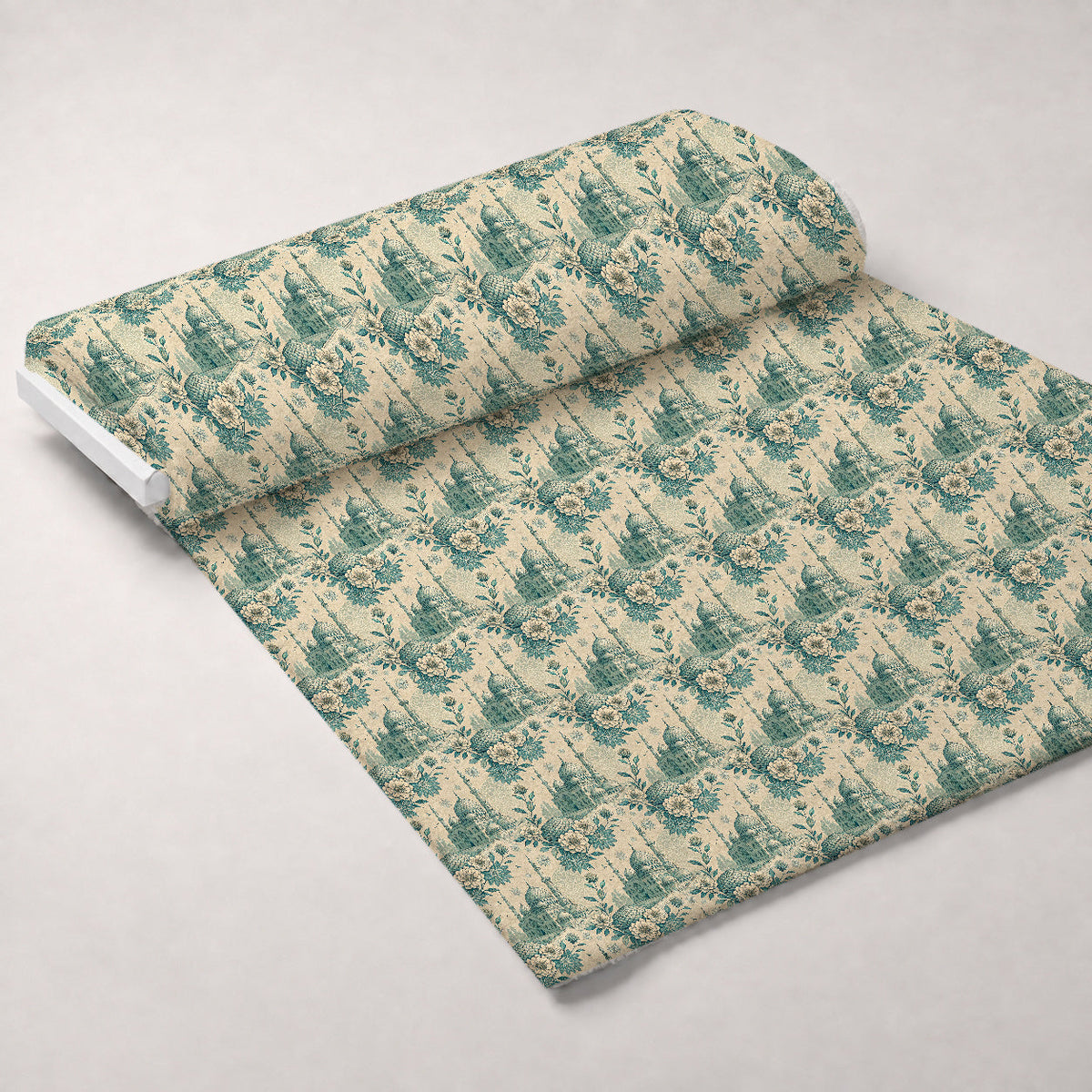 Islamic Blue Pattern 12 Minky Fabric
