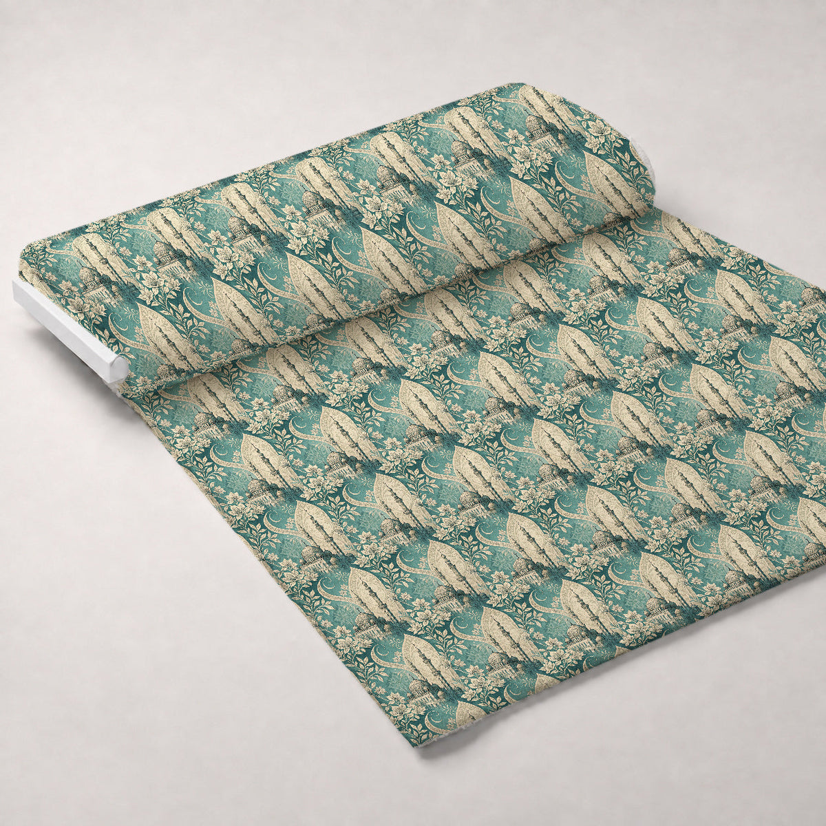 Islamic Blue Pattern 3 Minky Fabric